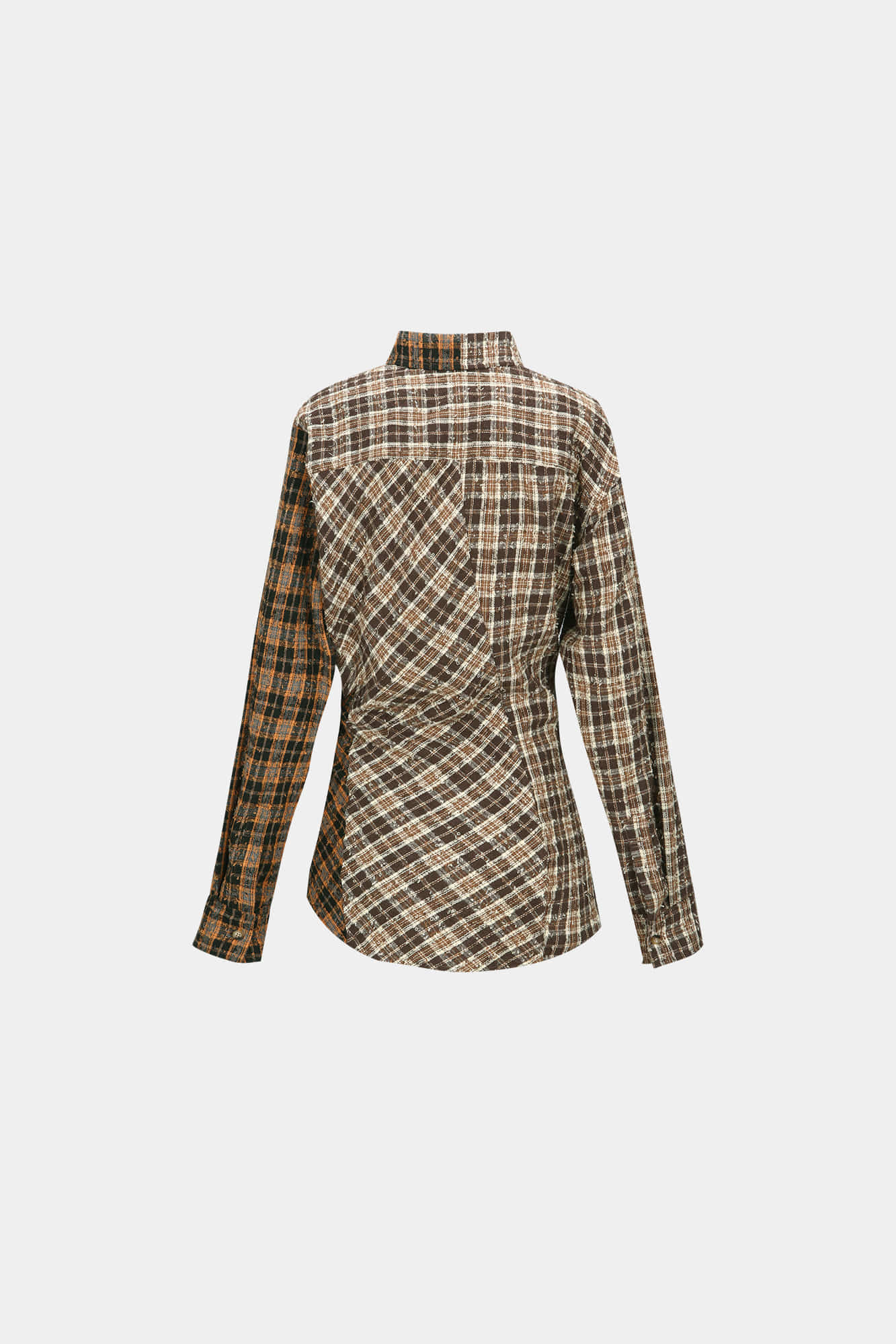 Andersson Bell - Twist Check Shirts (Brown) product image 10 | TRAB K-Fashion Australia