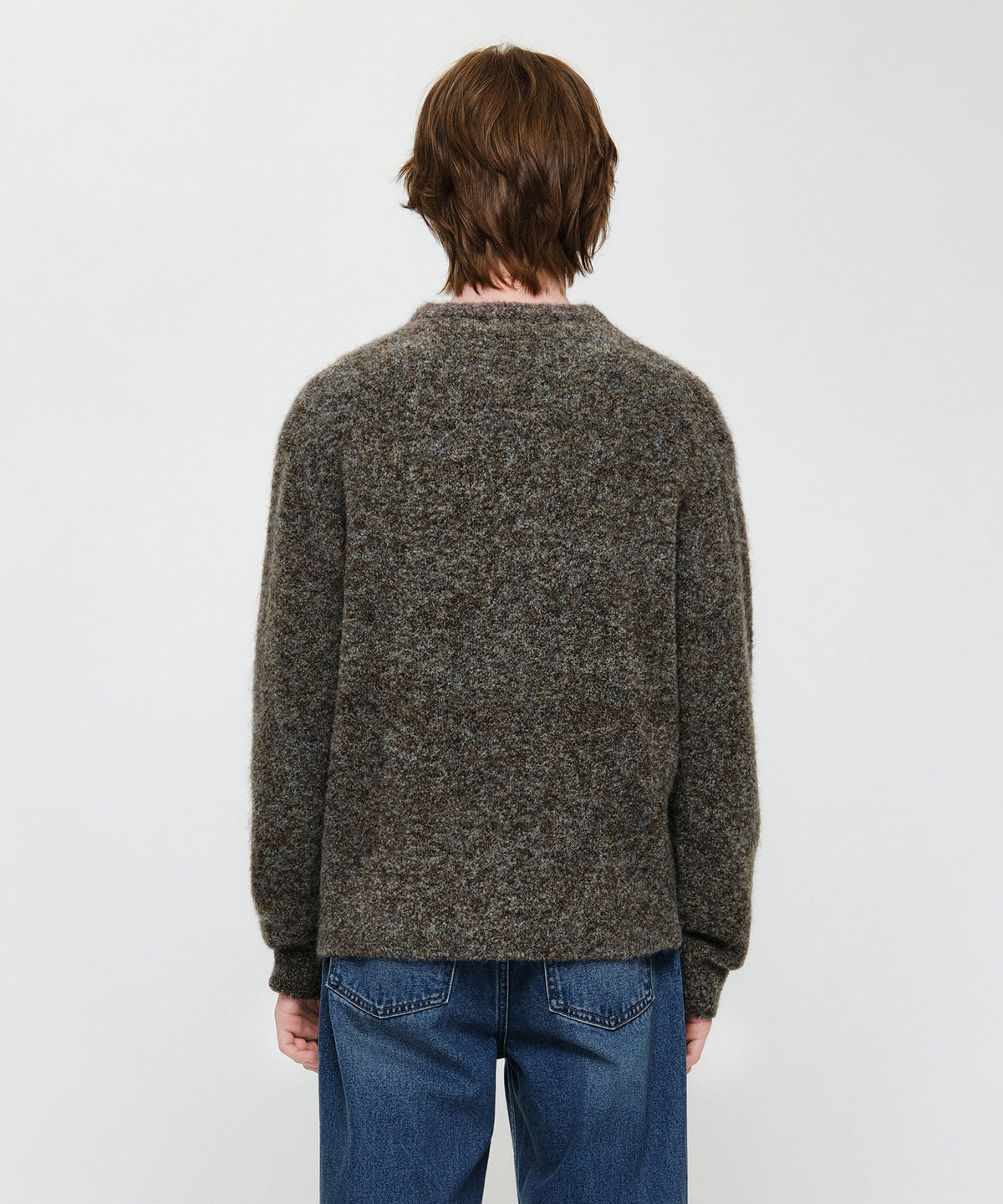 Marithe & Francois Girbaud - Small Classic Logo Boucle Knit Pullover (Dark Brown) product image 2 | TRAB K-Fashion Australia