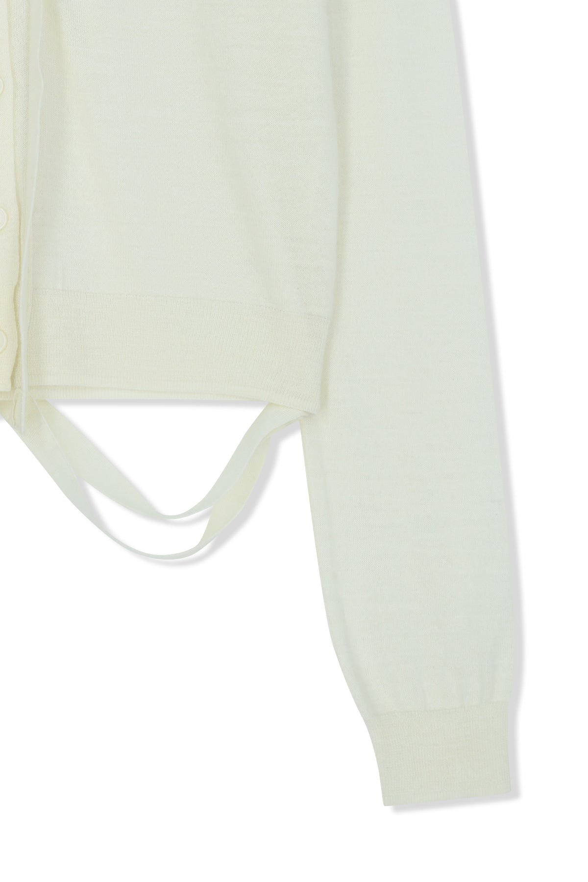 Matin Kim - String Detail Knit Cardigan (Cream) product image 5 | TRAB K-Fashion Australia