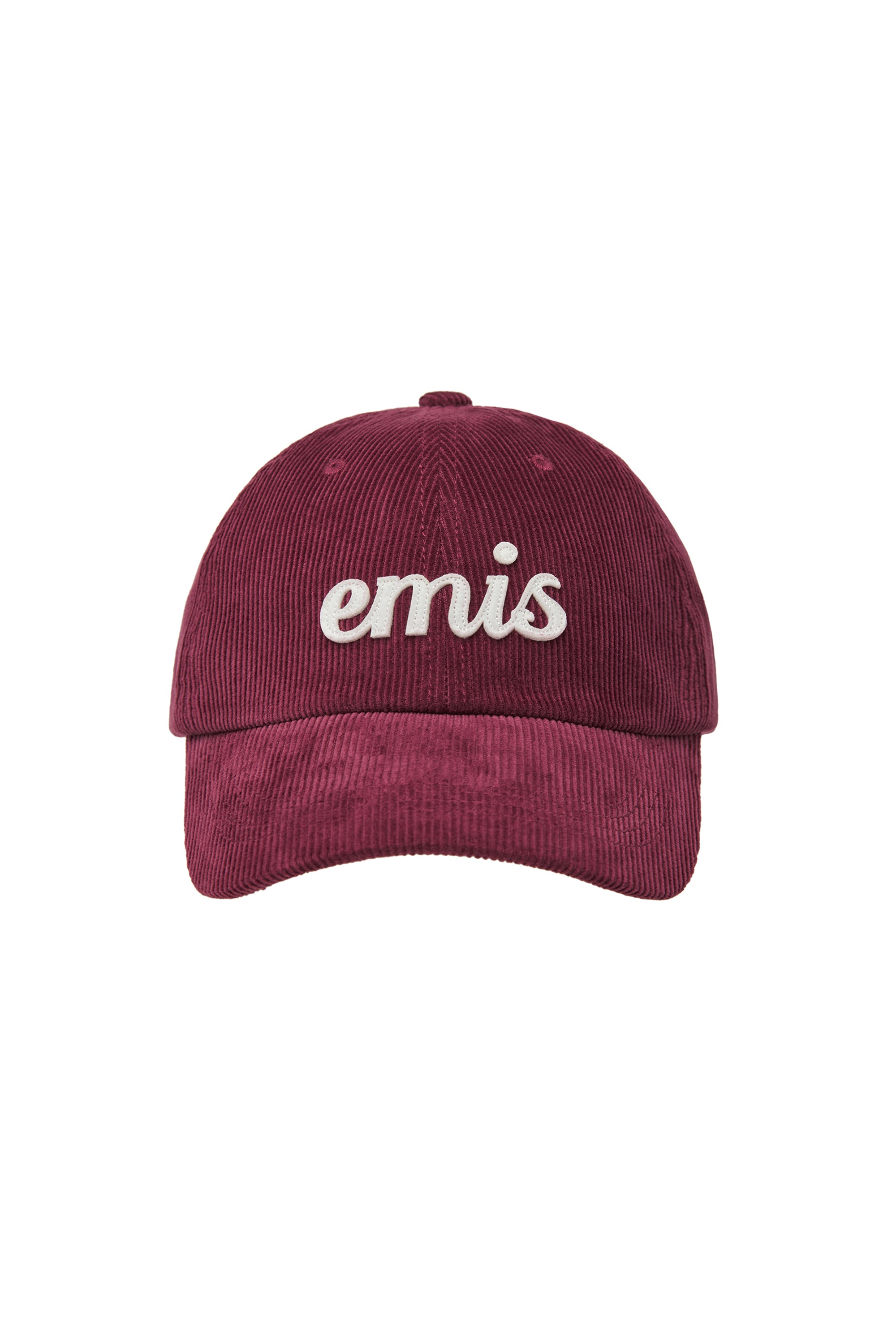 Emis - Applique Corduroy Ball Cap (Wine) product image 1 | TRAB K-Fashion Australia