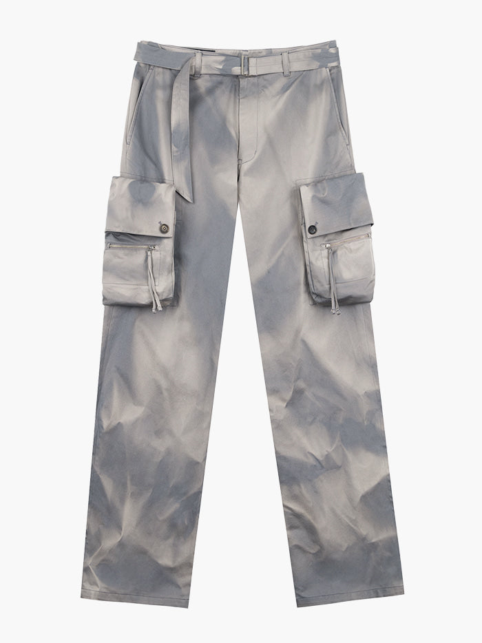 Jiyong Kim - Sun-Bleached Detachable Pocket Trousers (Grey) product image 8 | TRAB K-Fashion Australia