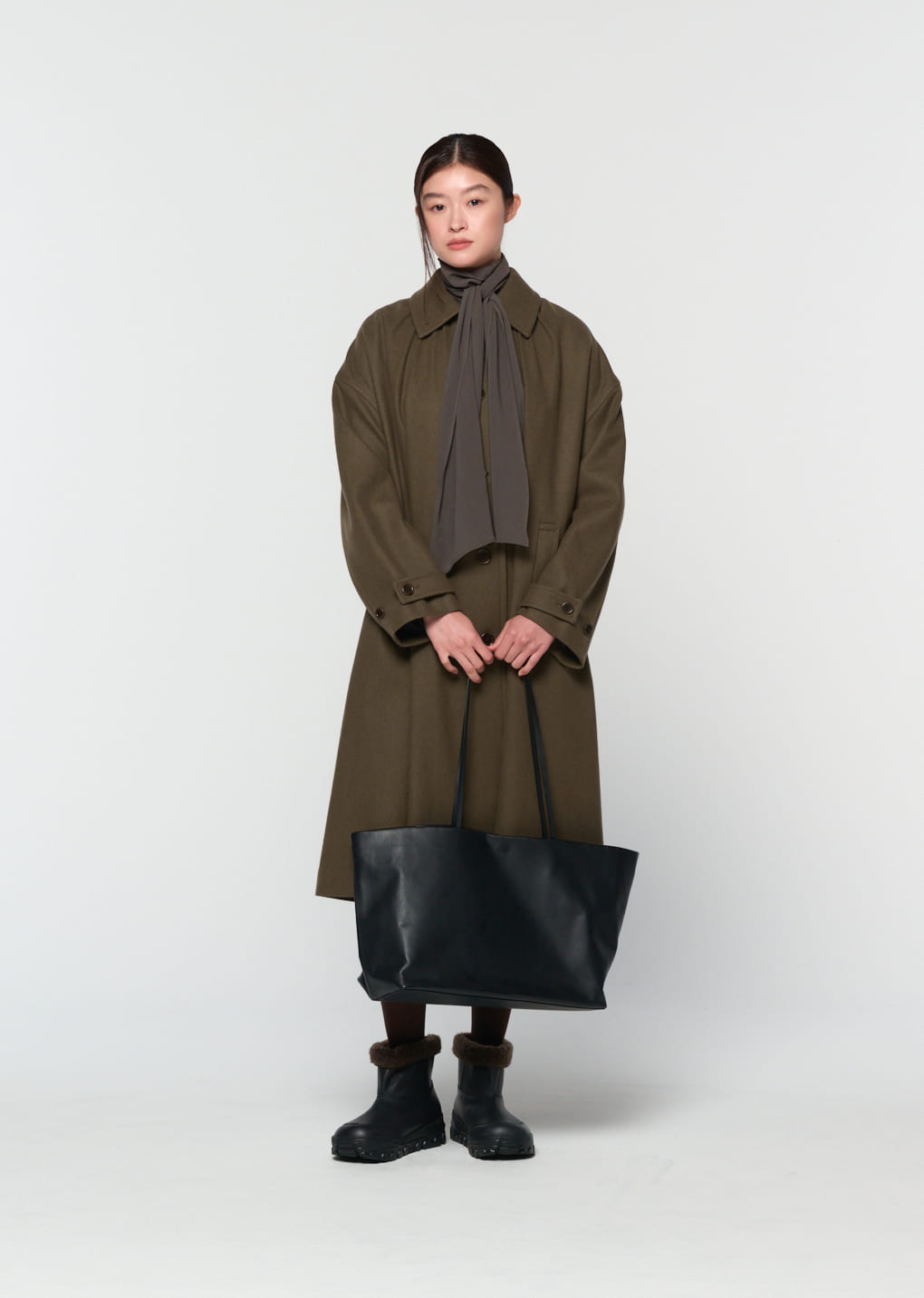 Amomento - shirring coat (Khaki) product image 6 | TRAB K-Fashion Australia