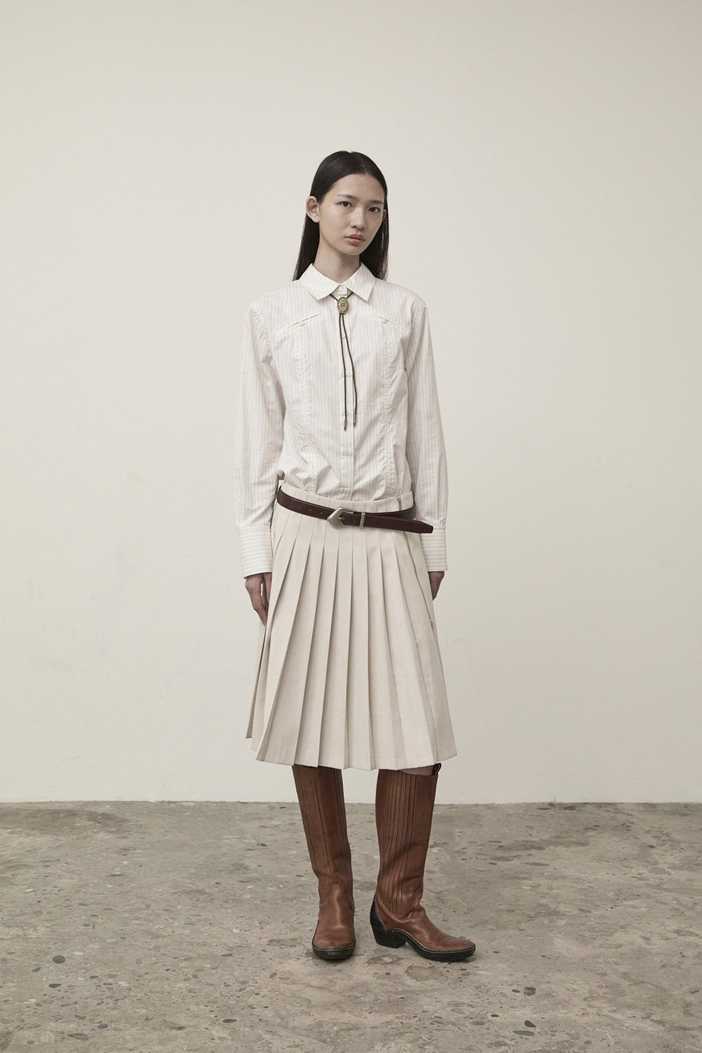 Matin Kim - Pocket Line Point Shirt (Beige) product image 8 | TRAB K-Fashion Australia