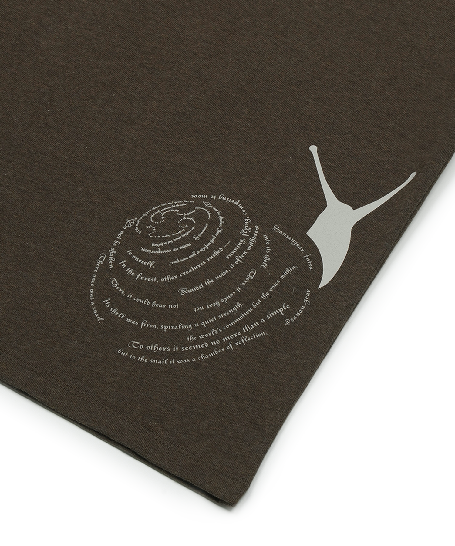San San Gear - Snail T-Shirt_0 (Melange Brown) product image 3 | TRAB K-Fashion Australia