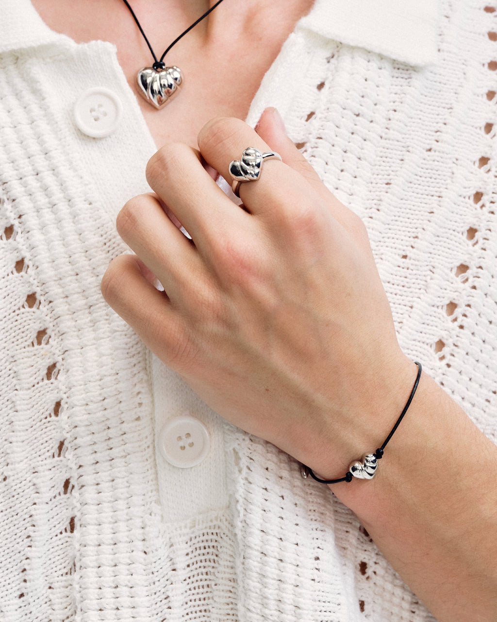 Numbering - Wavy Heart Ring #8409 product image 1 | TRAB K-Fashion Australia