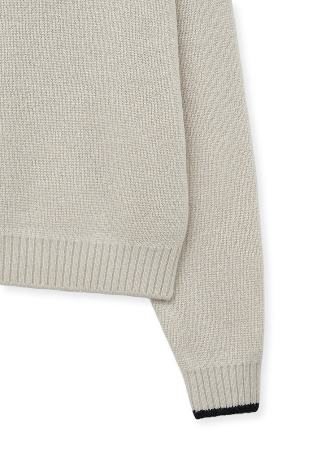 Matin Kim - Back Logo Collar Knit Top (Ivory) product image 5 | TRAB K-Fashion Australia