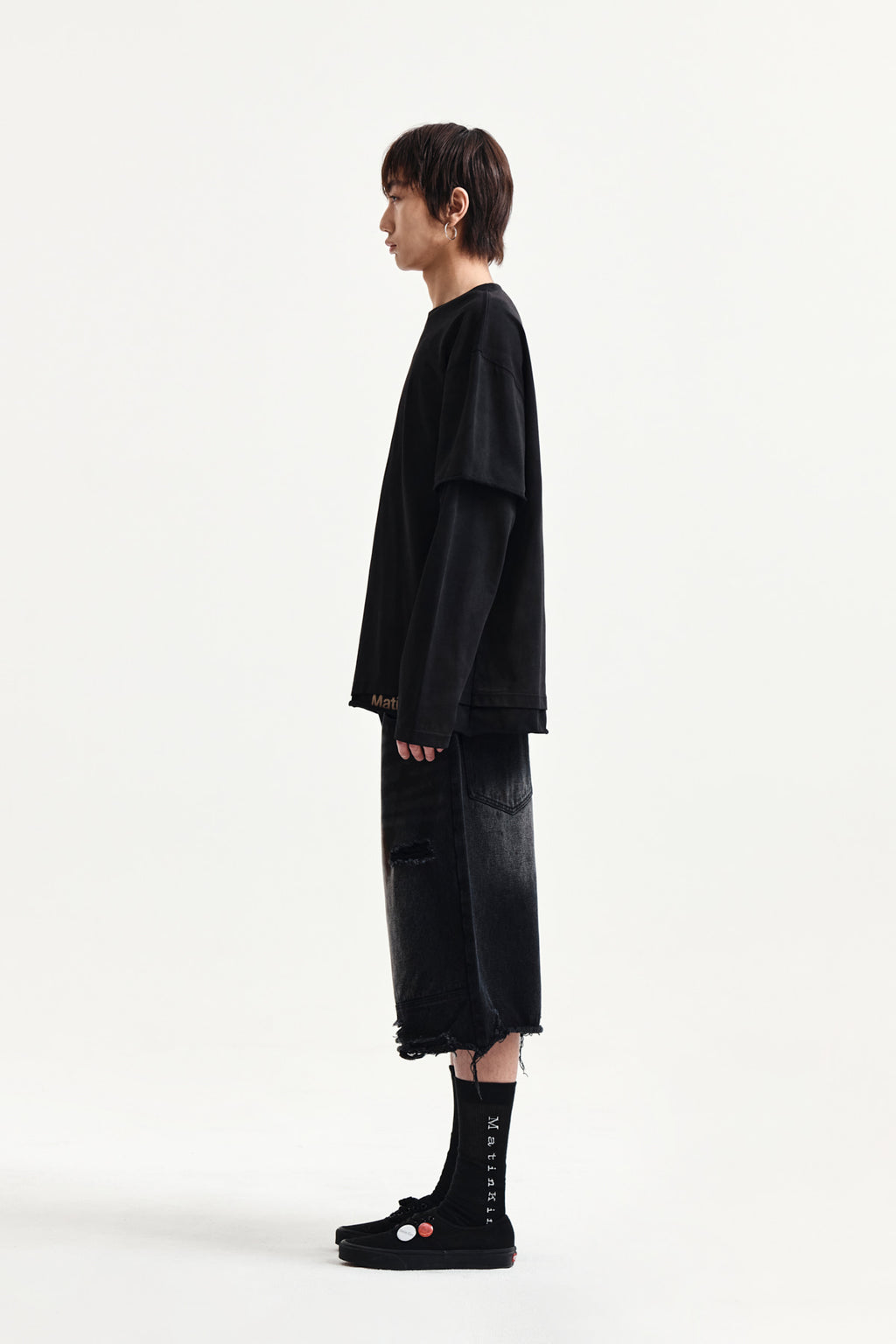 Matin Kim - Spray Effect Layered Top (Black) product image 6 | TRAB K-Fashion Australia