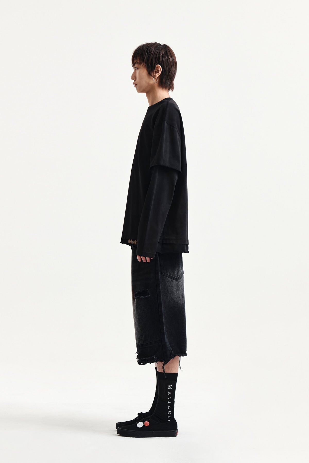 Matin Kim - Spray Effect Layered Top (Black) product image 6 | TRAB K-Fashion Australia