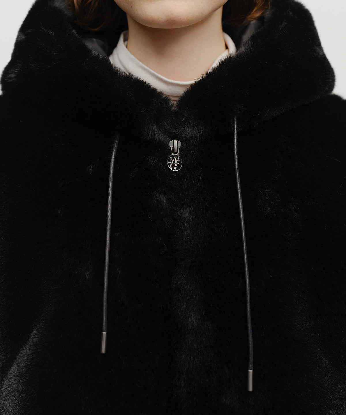 Marithe & Francois Girbaud - Hooded Faux Fur Jacket (Black) product image 4 | TRAB K-Fashion Australia