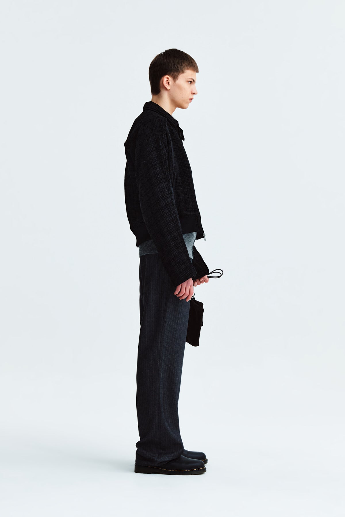 Matin Kim - Tweed Blouson Jumper (Black) product image 7 | TRAB K-Fashion Australia