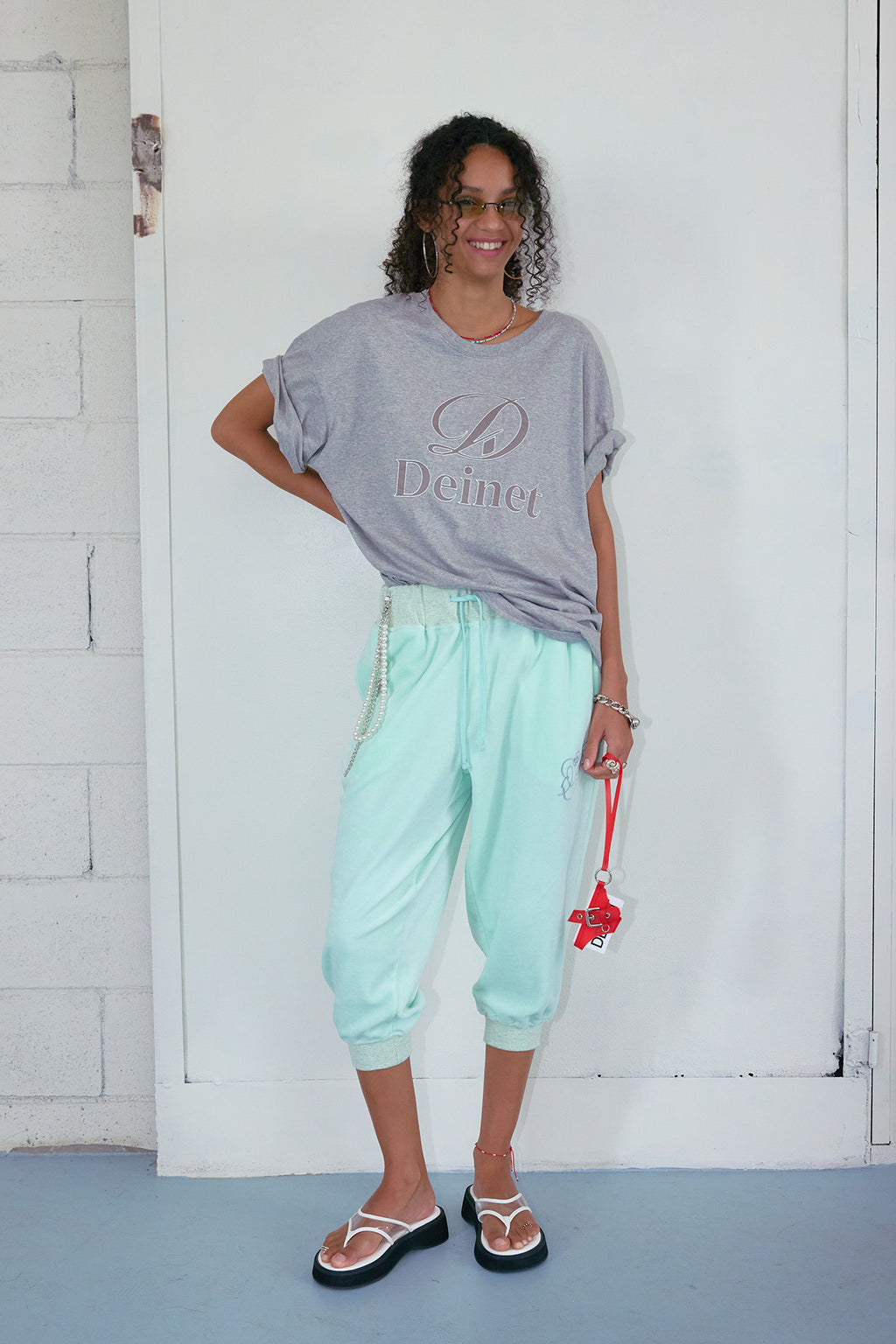 Deinet - Application Stitch T-Shirt (Melange Grey) product image 5 | TRAB K-Fashion Australia