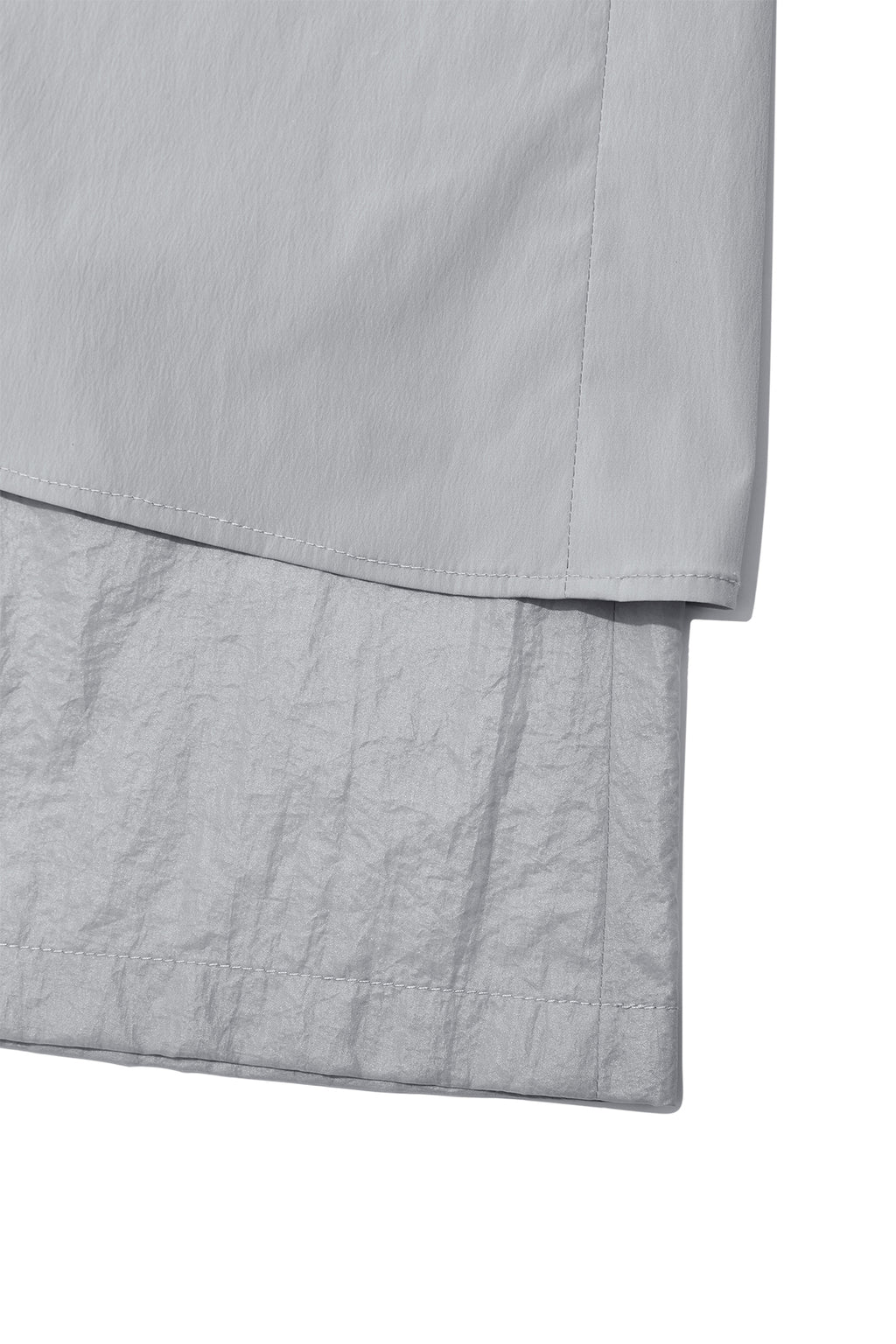 Matin Kim - Shirring Layered Maxi Skirt (Light Grey) product image 5 | TRAB K-Fashion Australia