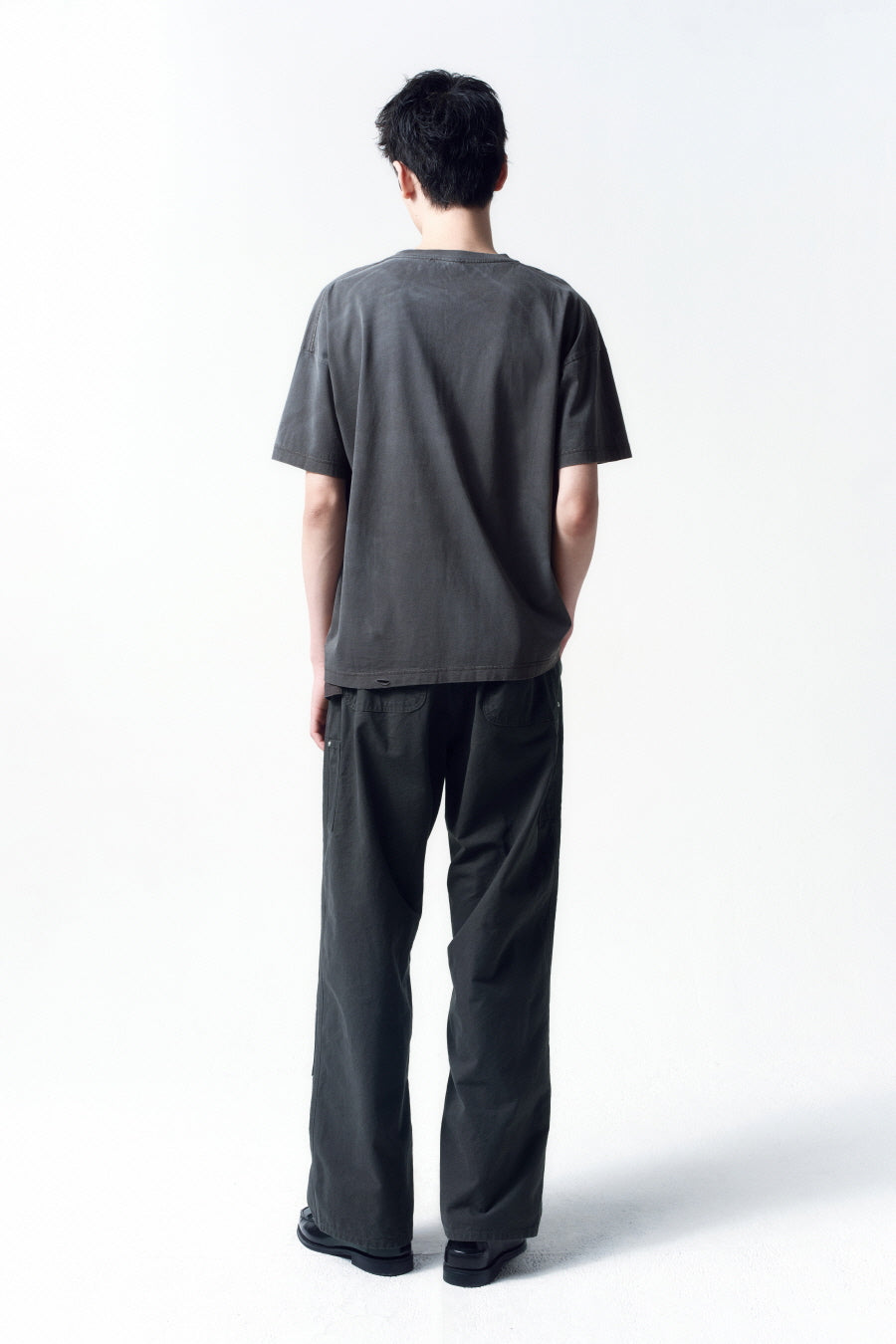 Insilence - Distressed Crop Box Fit T-Shirt (Charcoal) product image 5 | TRAB K-Fashion Australia
