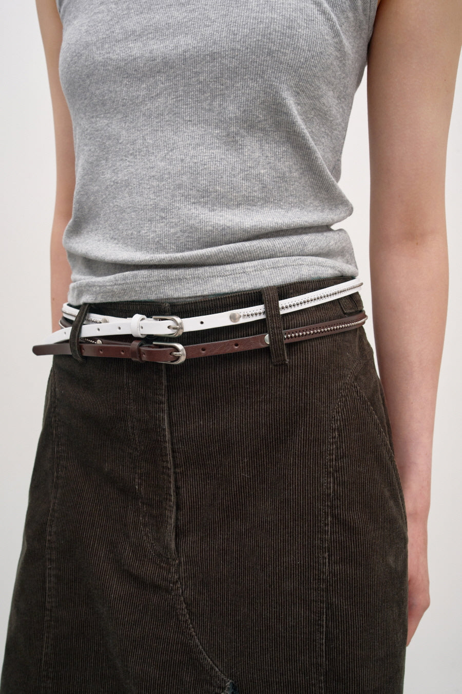 Insilence - Slim Chain Belt (Brown) product image 1 | TRAB K-Fashion Australia