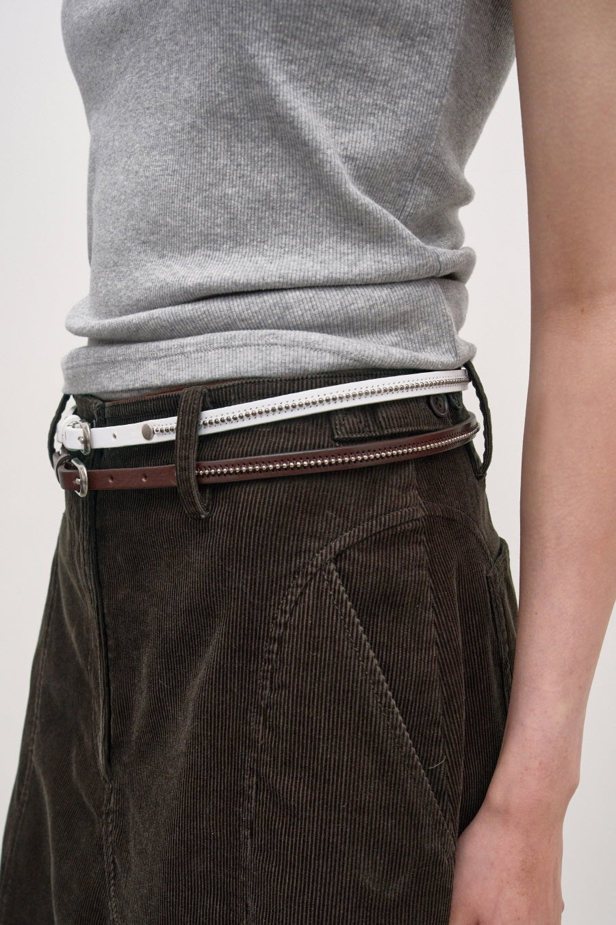 Insilence - Slim Chain Belt (Brown) product image 2 | TRAB K-Fashion Australia
