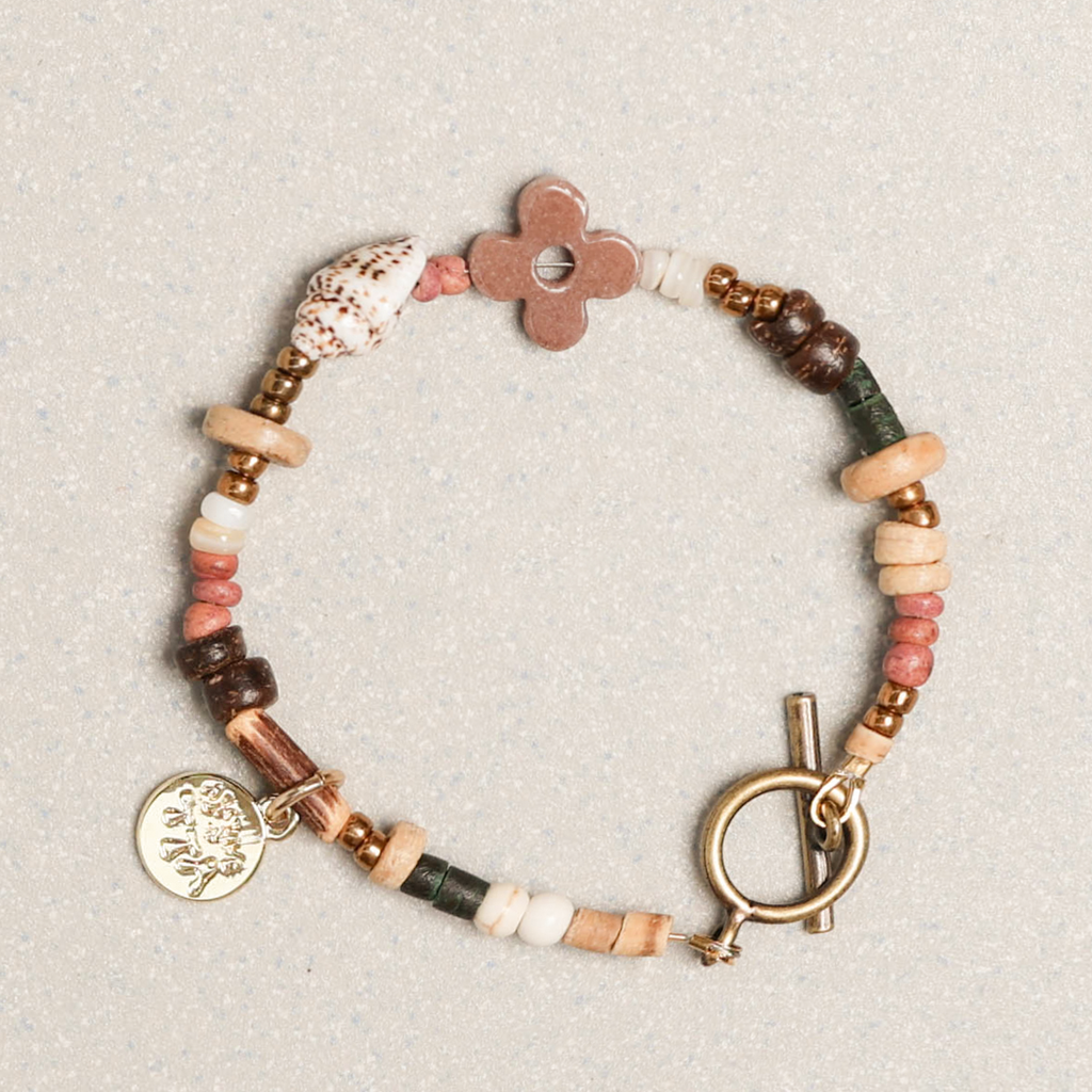 Towtow Archive - Clover Symbol Bracelet (Brown) product image 2 | TRAB K-Fashion Australia