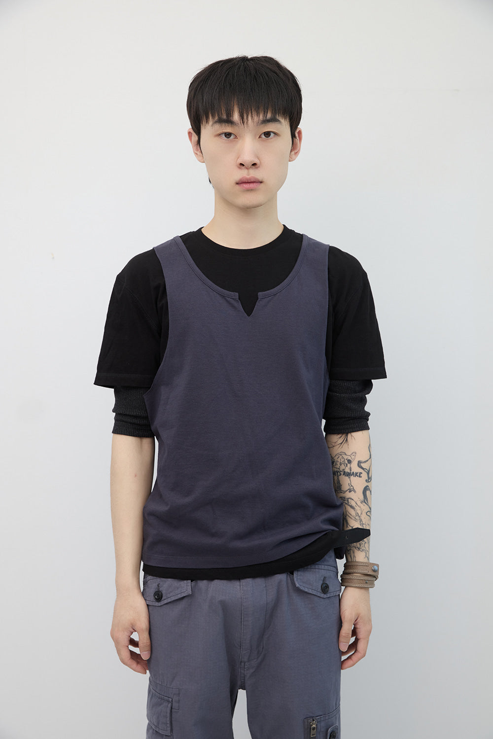 Hatchingroom - Triple Layered Tee (Blue Charcoal) product image 10 | TRAB K-Fashion Australia