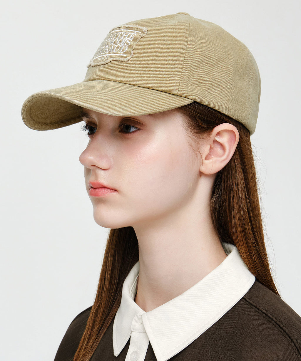 Marithe & Francois Girbaud - Applique Washed Small Classic Logo Cap (Camel) product image 6 | TRAB K-Fashion Australia