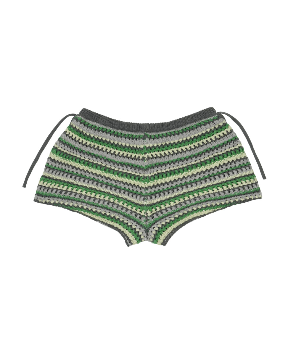 Coyseio - Striped Crochet Knit Shorts (Green) product image 14 | TRAB K-Fashion Australia