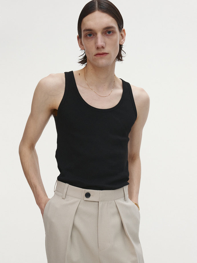 Tonywack - Wool Twill Pleated Tailored Trousers (Ivory) product image 8 | TRAB K-Fashion Australia
