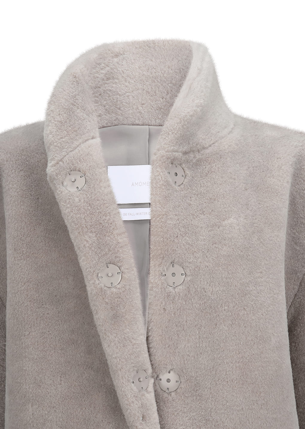 Amomento - shearling mid jacket (Grey) product image 15 | TRAB K-Fashion Australia