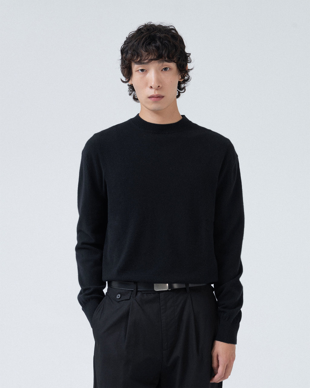 Brownyard - Extra Super Fine Crewneck Knit (Black) product image 1 | TRAB K-Fashion Australia