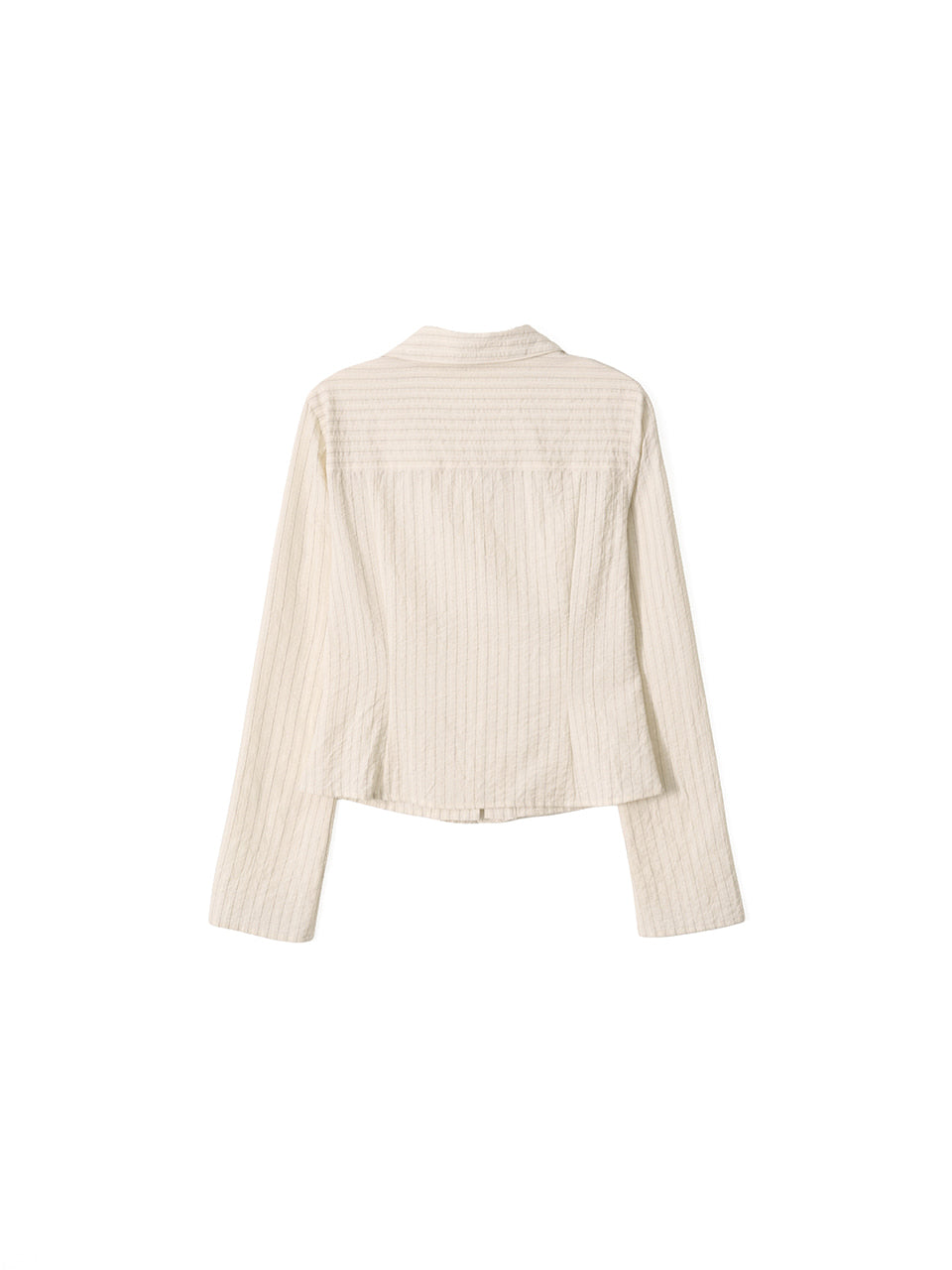 Kijun - Ruffle Detail Shirt (Light Beige) product image 10 | TRAB K-Fashion Australia