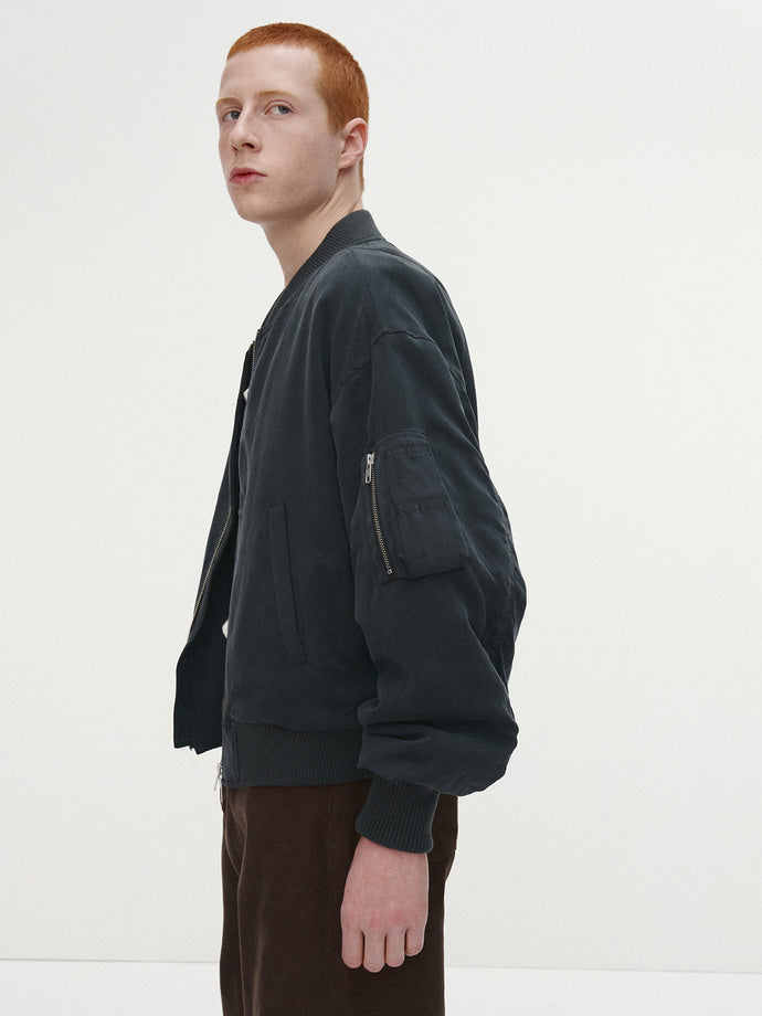 Tonywack - Rayon Twill Bomber Jacket (Carbon) product image 5 | TRAB K-Fashion Australia