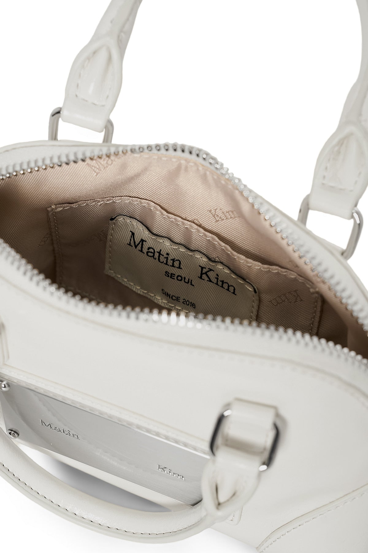 Matin Kim - Curve Zip Mini Bag (Light Grey) product image 5 | TRAB K-Fashion Australia