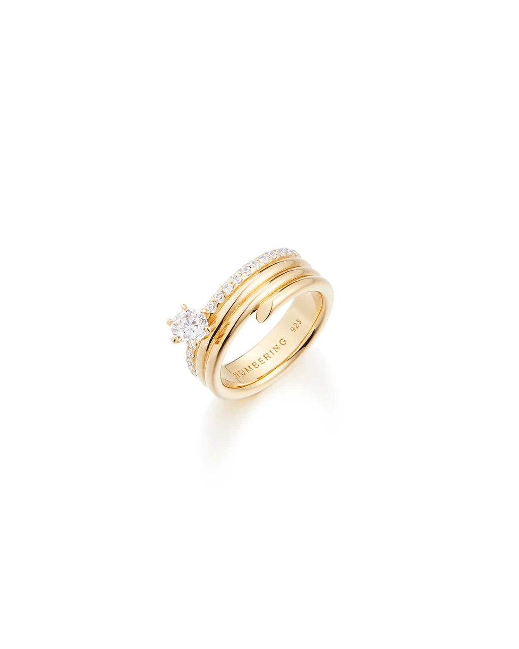 Numbering - Coil Spiral Pave Ring / 6 Prong #8408 product image 8 | TRAB K-Fashion Australia