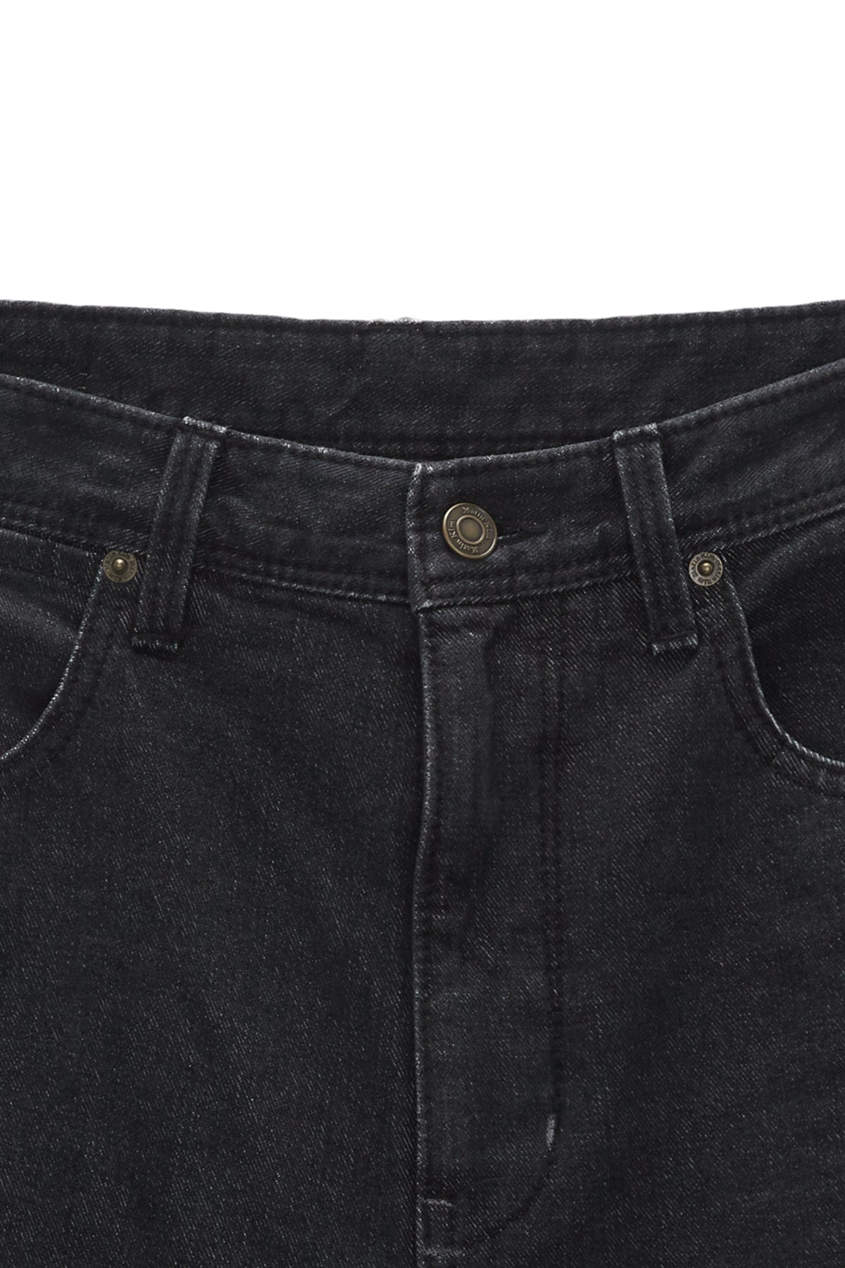 Matin Kim - Wide Cut Point Denim Pants (Black) product image 3 | TRAB K-Fashion Australia