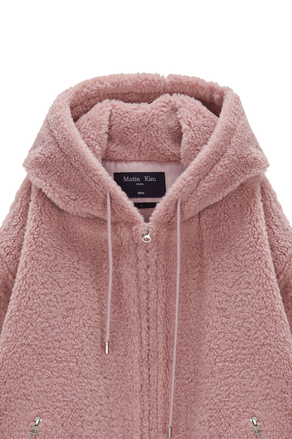 Matin Kim - Logo Point Fleece Hoody Jumper (Pink) product image 3 | TRAB K-Fashion Australia