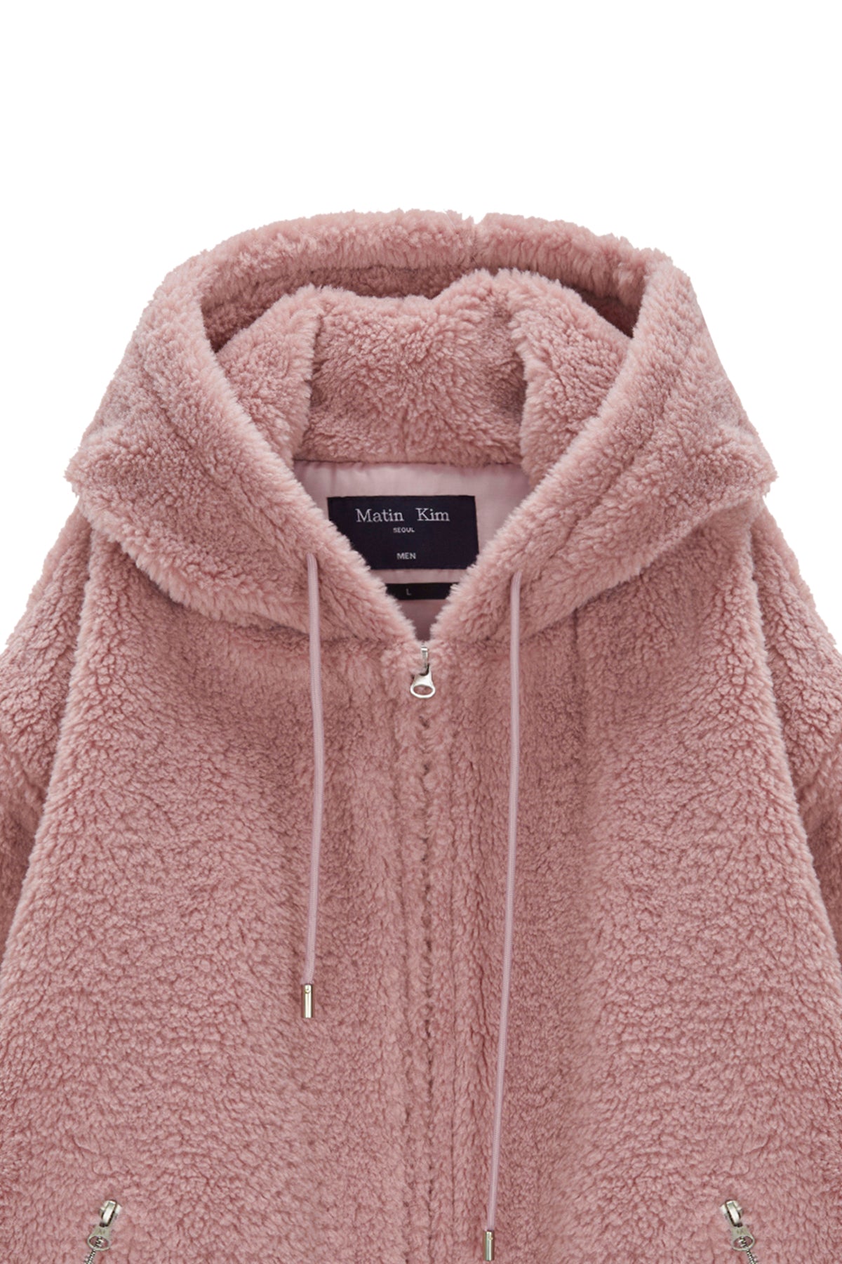 Matin Kim - Logo Point Fleece Hoody Jumper (Pink) product image 3 | TRAB K-Fashion Australia