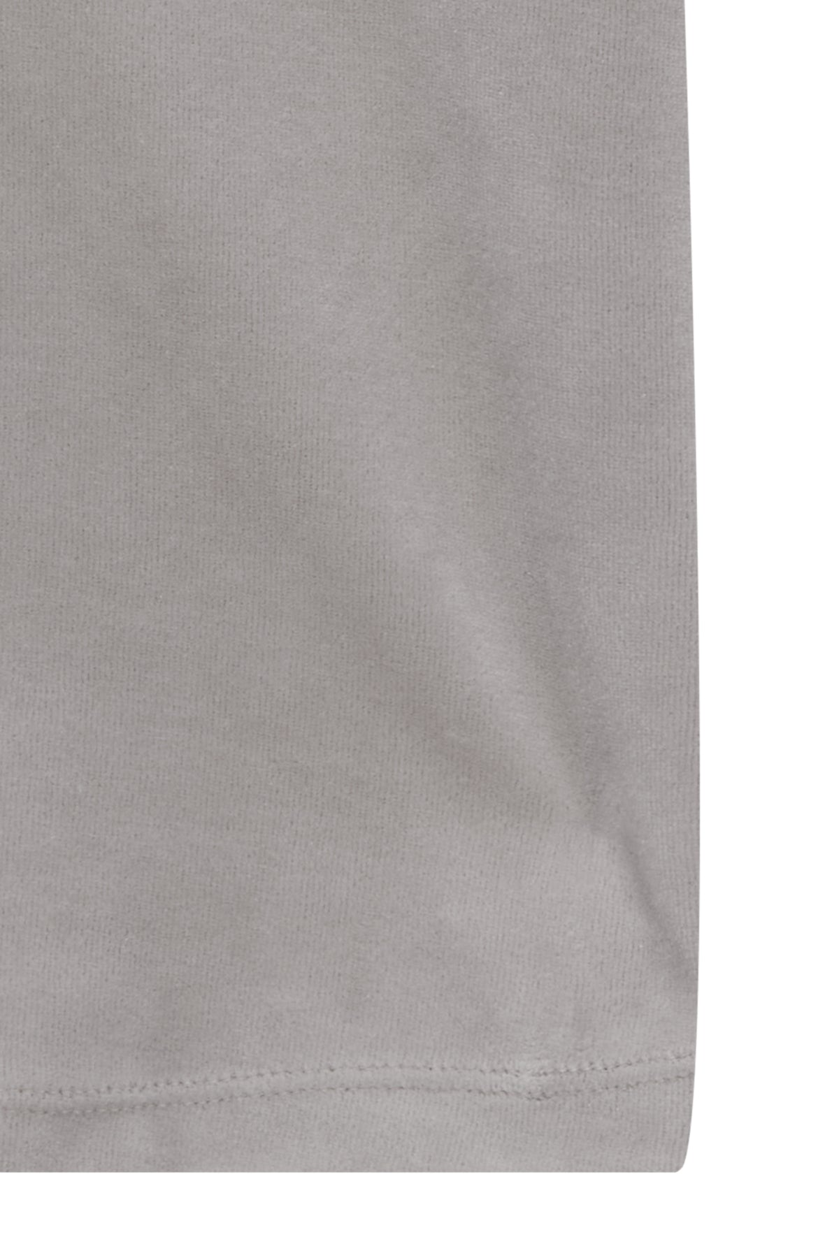 Matin Kim - Logo Emboss Velvet Crop Top (Light Grey) product image 4 | TRAB K-Fashion Australia