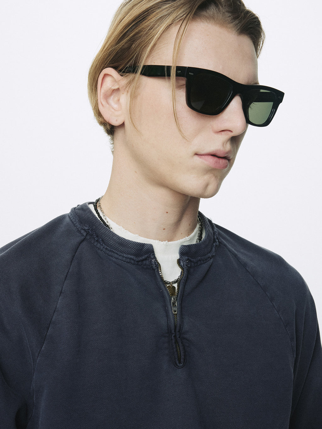 Tonywack - Garment Dyed Zip Sweatshirt (Faded Navy) product image 8 | TRAB K-Fashion Australia