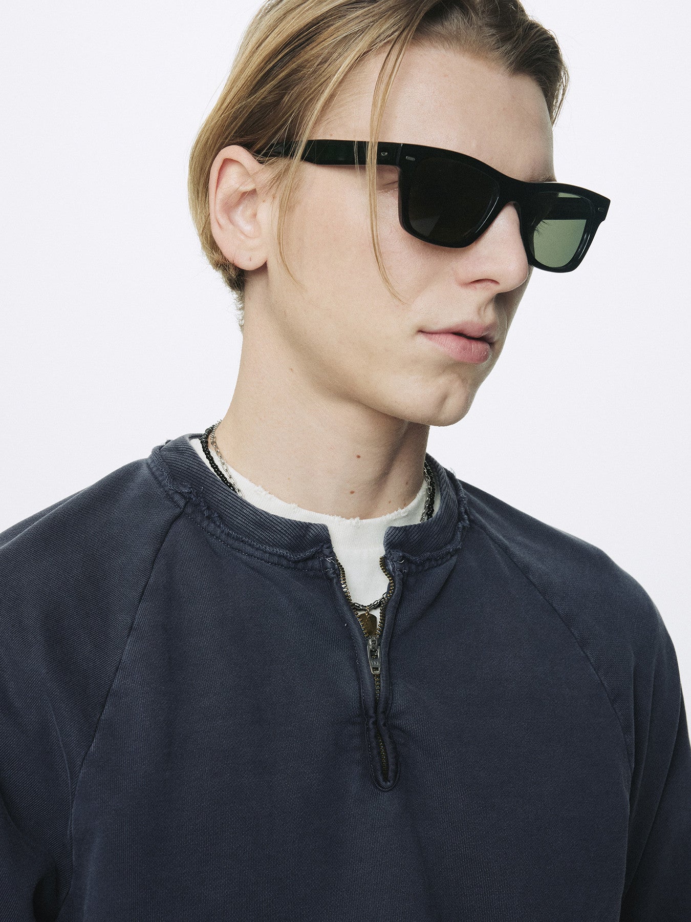 Tonywack - Garment Dyed Zip Sweatshirt (Faded Navy) product image 8 | TRAB K-Fashion Australia
