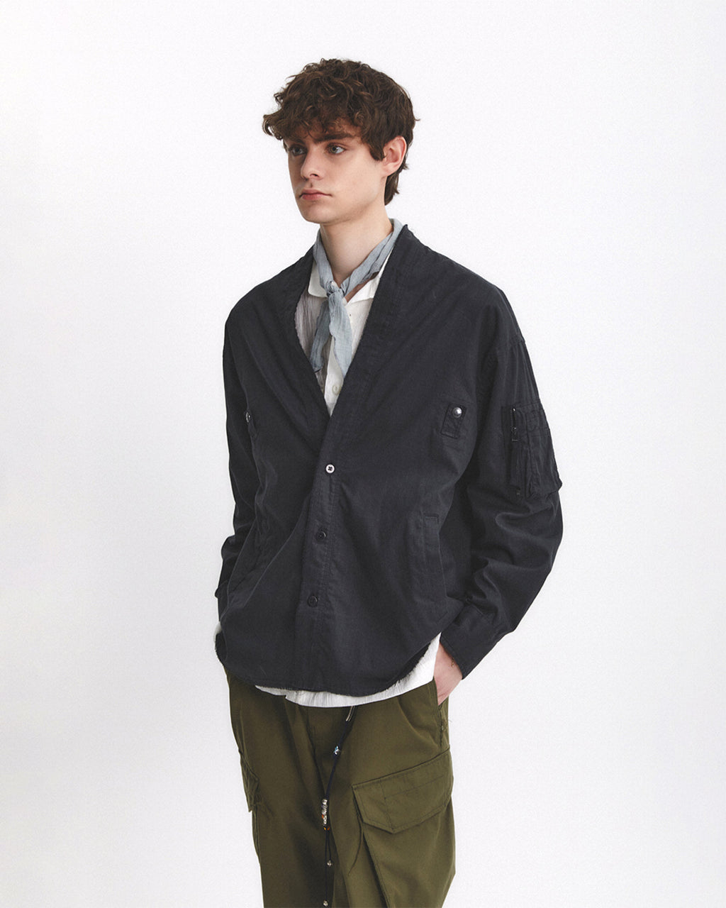 Eastlogue - Air Crew Cardigan (Charcoal) product image 2 | TRAB K-Fashion Australia