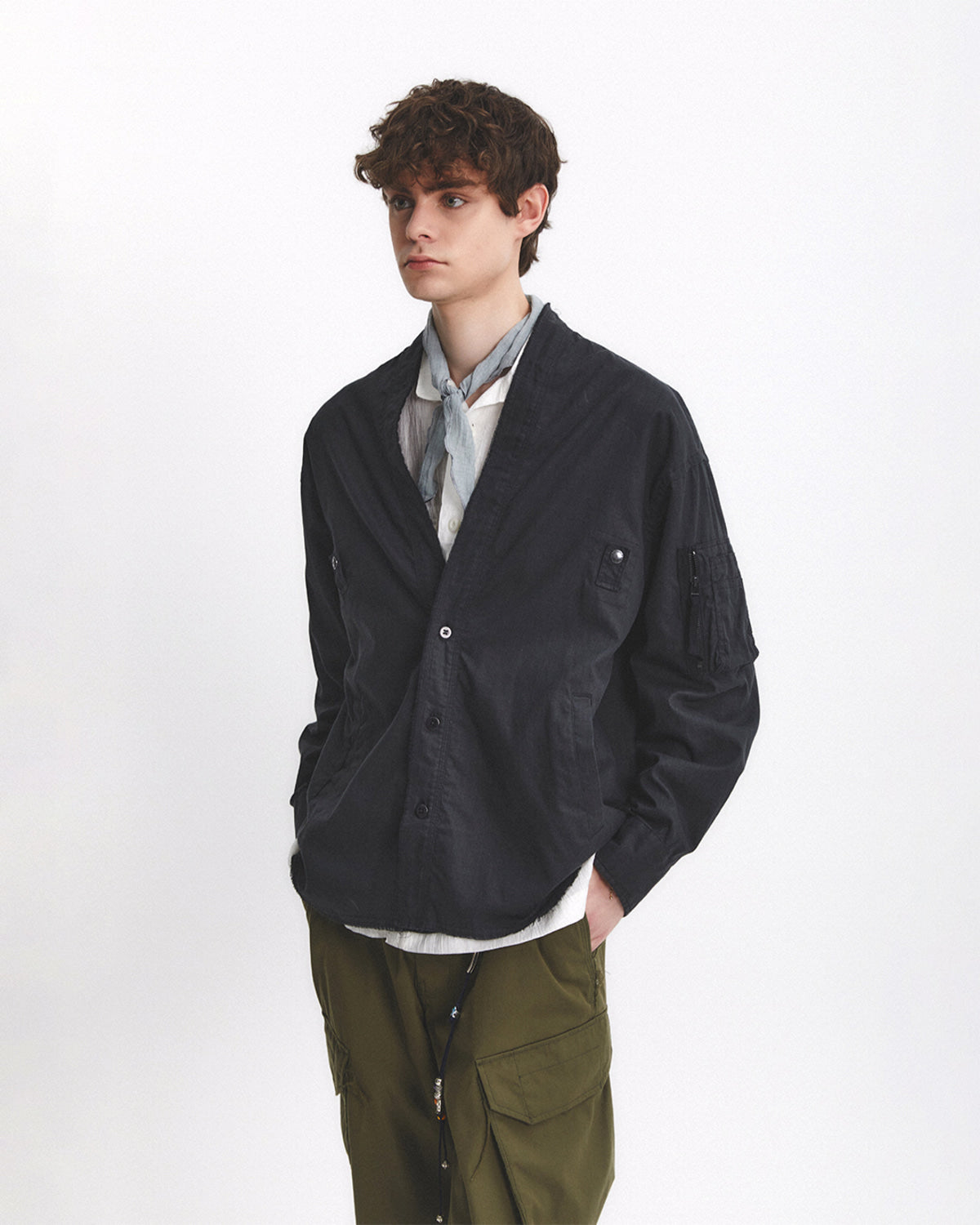 Eastlogue - Air Crew Cardigan (Charcoal) product image 2 | TRAB K-Fashion Australia