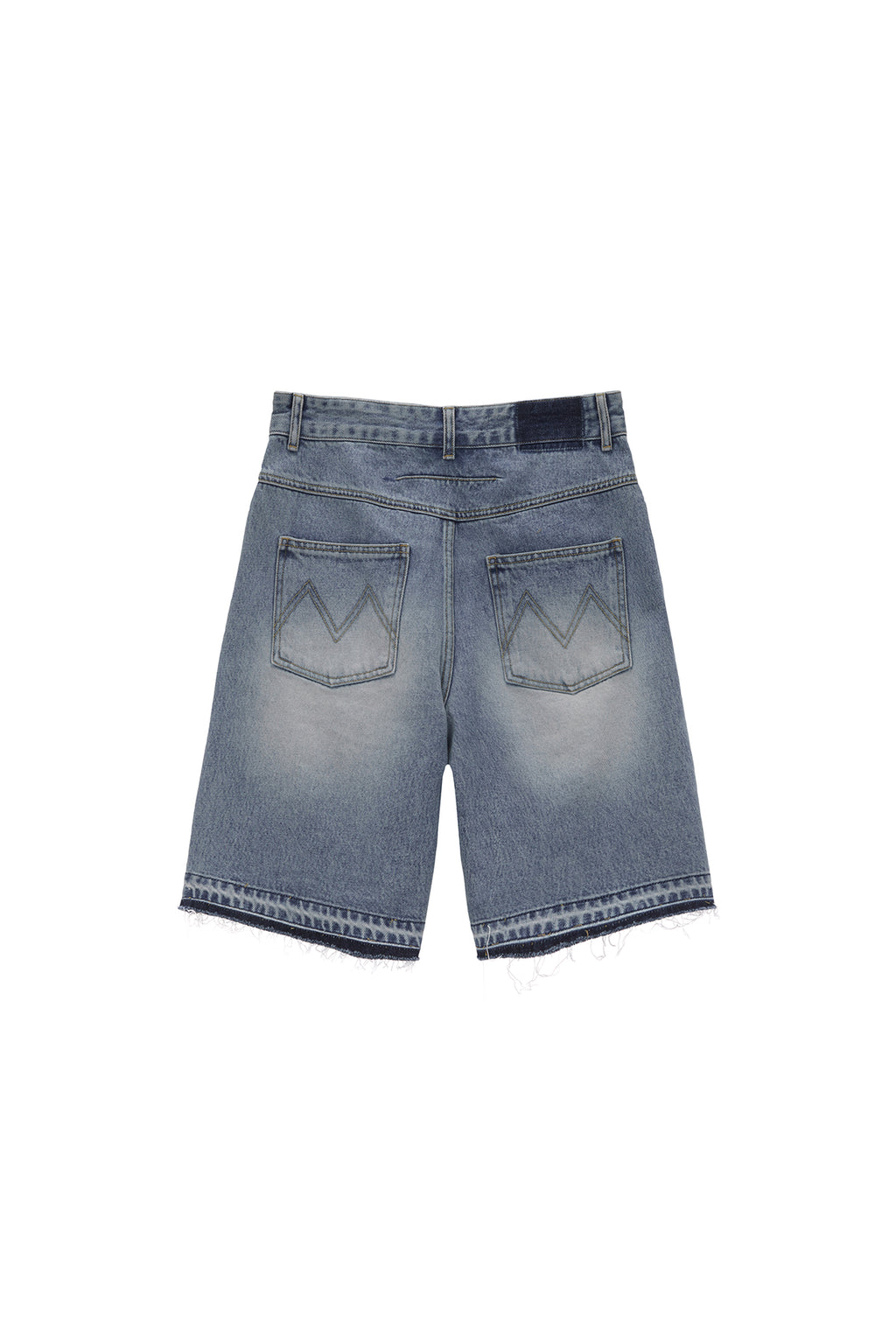 Matin Kim - Washed Half Denim Pants (Blue) product image 2 | TRAB K-Fashion Australia