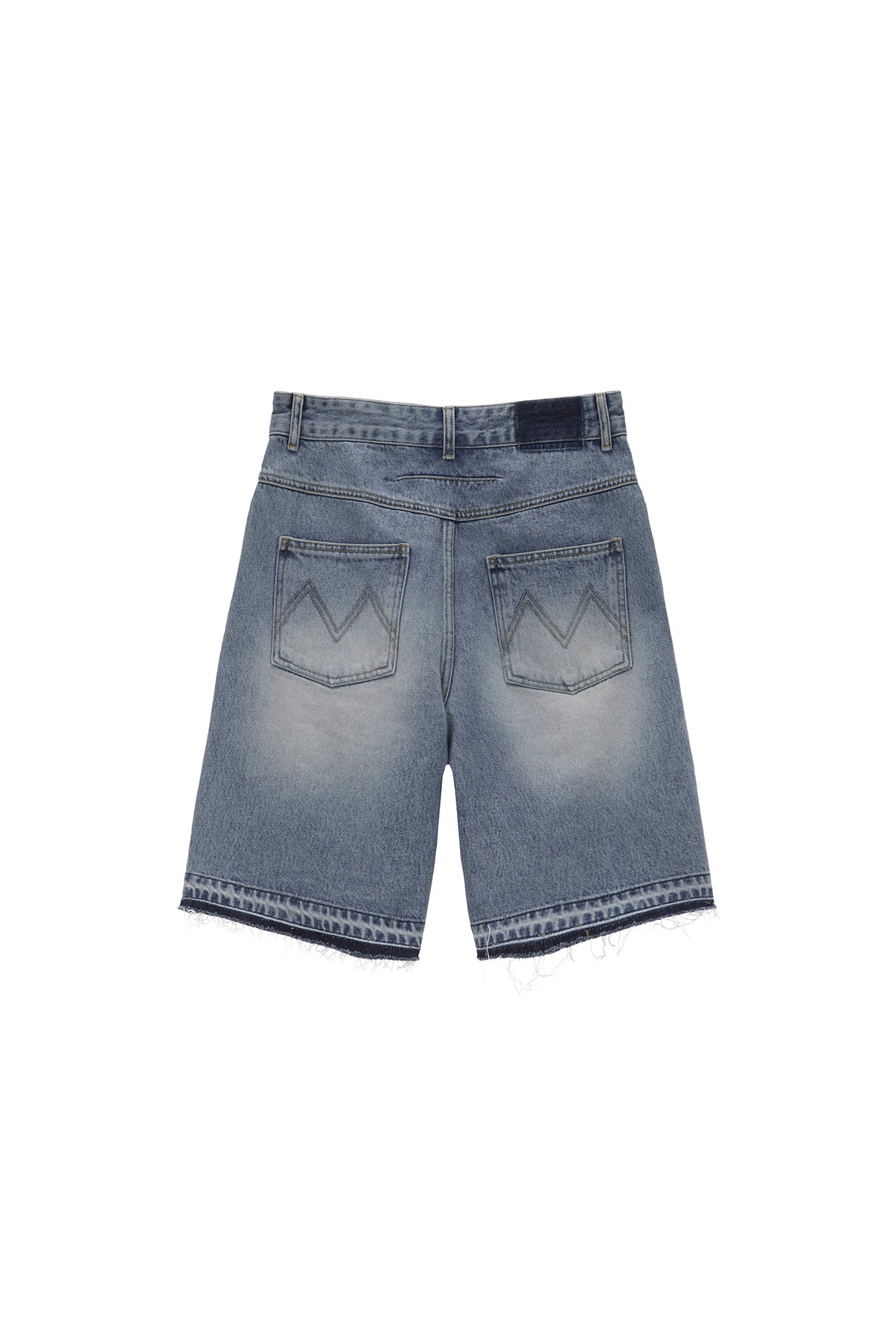 Matin Kim - Washed Half Denim Pants (Blue) product image 2 | TRAB K-Fashion Australia