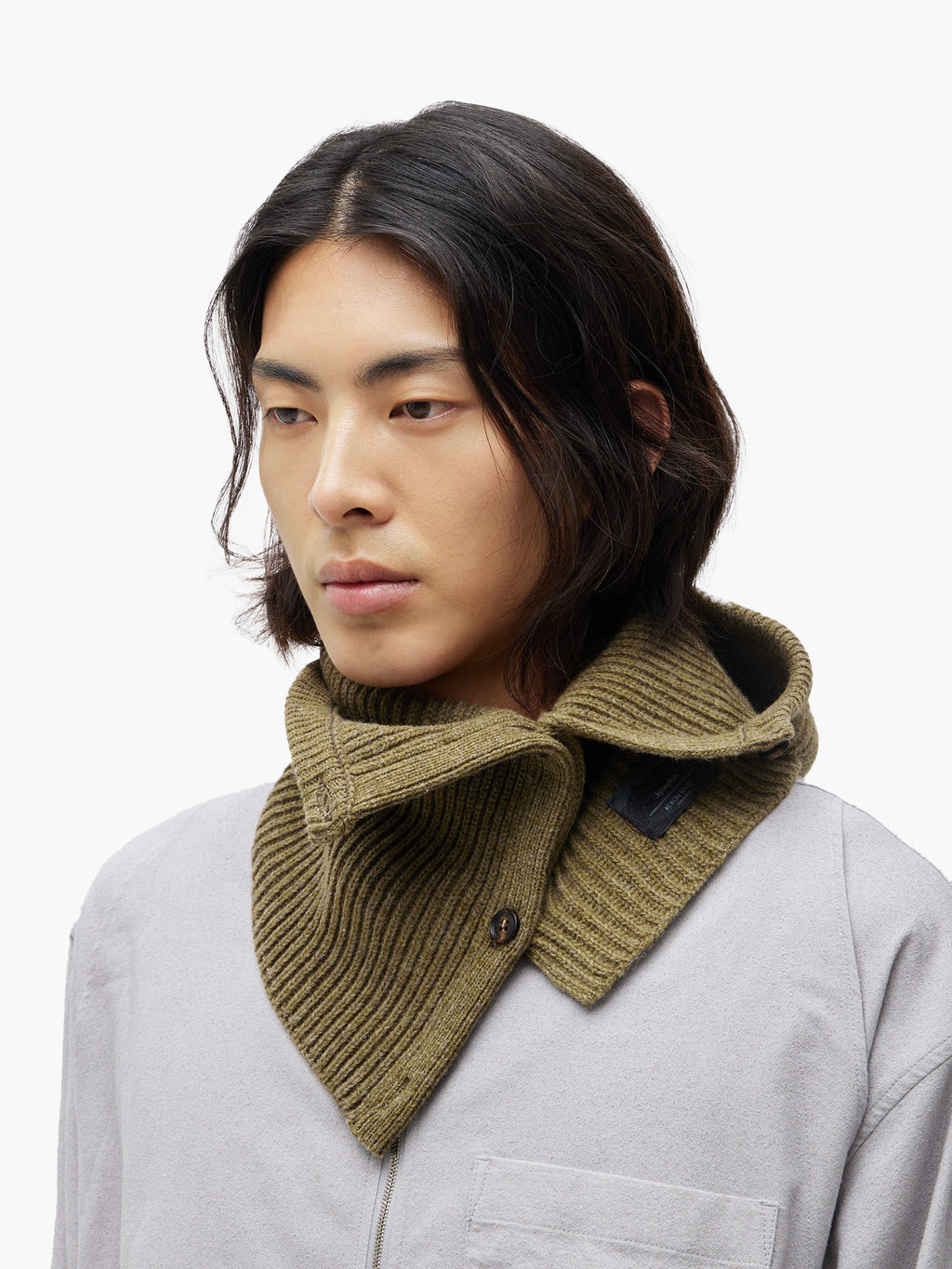 Jiyong Kim - Button Closure Balaclava (Khaki) product image 6 | TRAB K-Fashion Australia