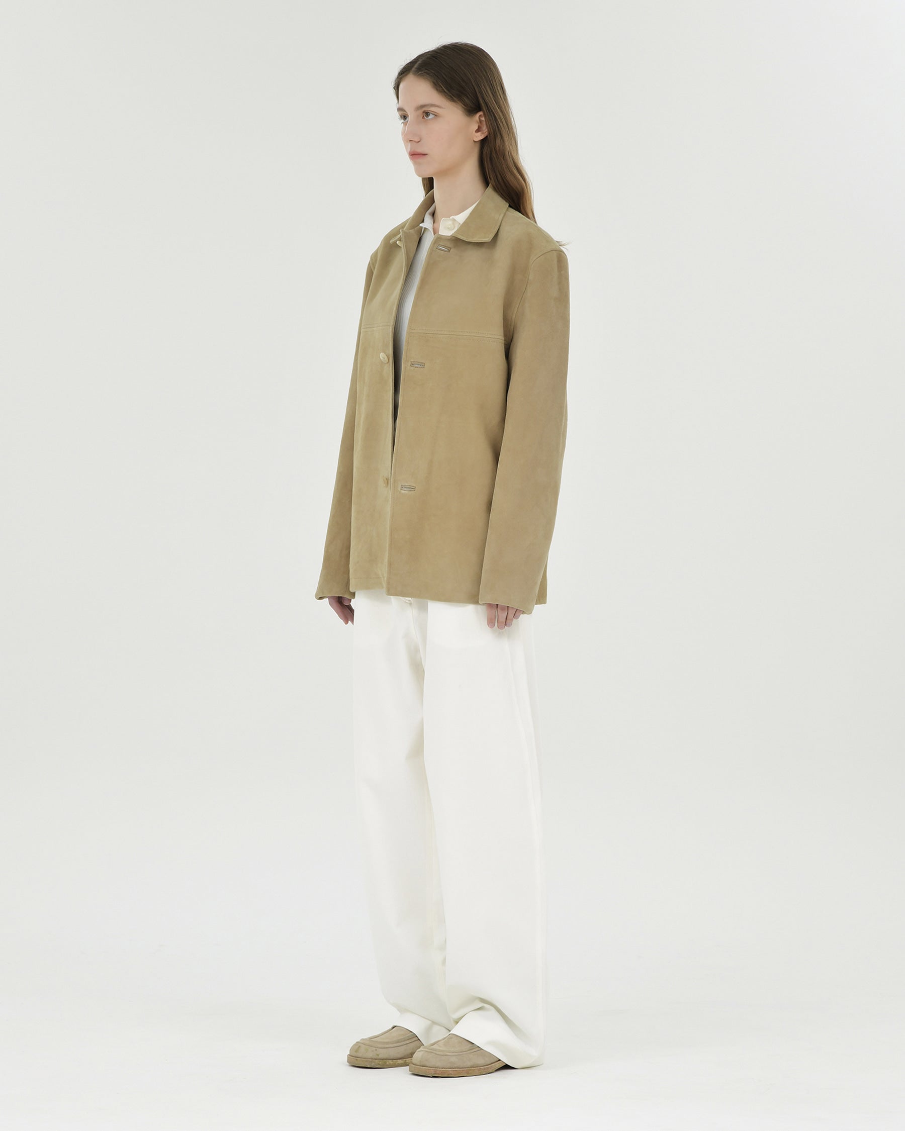 Brownyard - Suede Half Coat (Beige) product image 3 | TRAB K-Fashion Australia