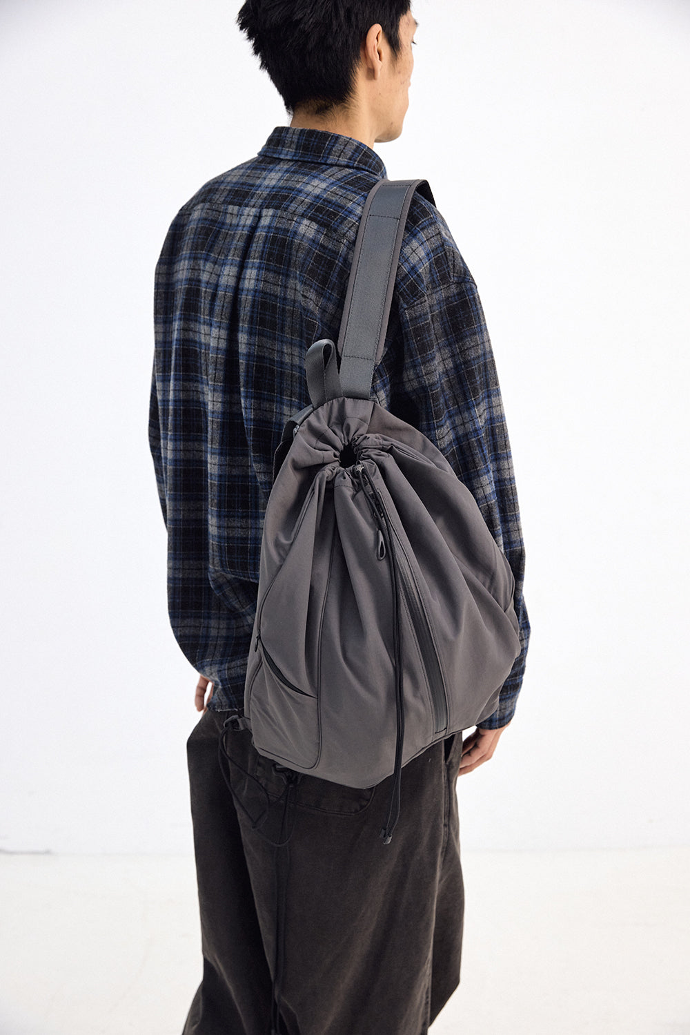 Hatchingroom - String Backpack Nylon (Charcoal) product image 15 | TRAB K-Fashion Australia