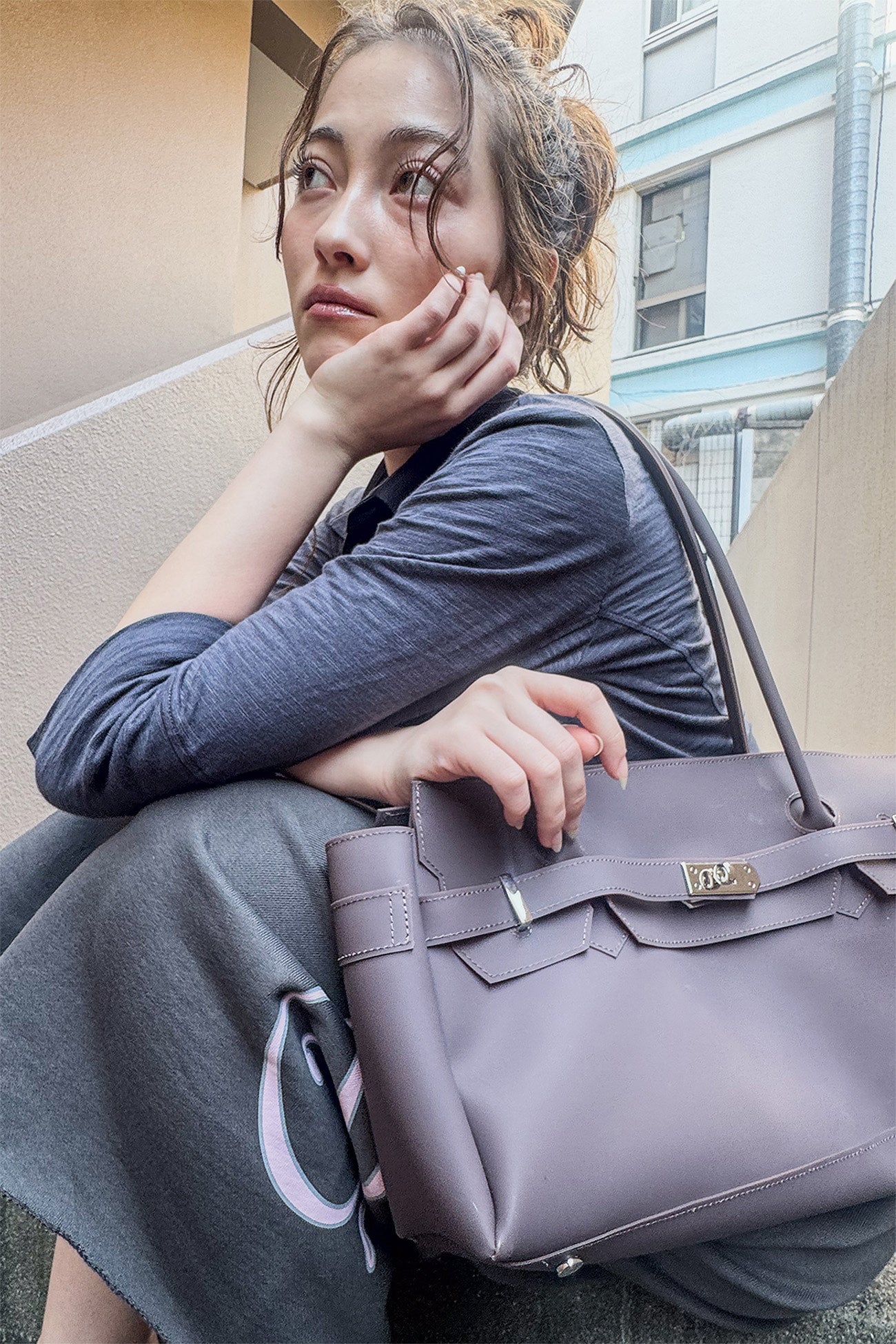 Deinet - [free Card Wallet] Jelly Two-Way Bag (Brown) product image 1 | TRAB K-Fashion Australia
