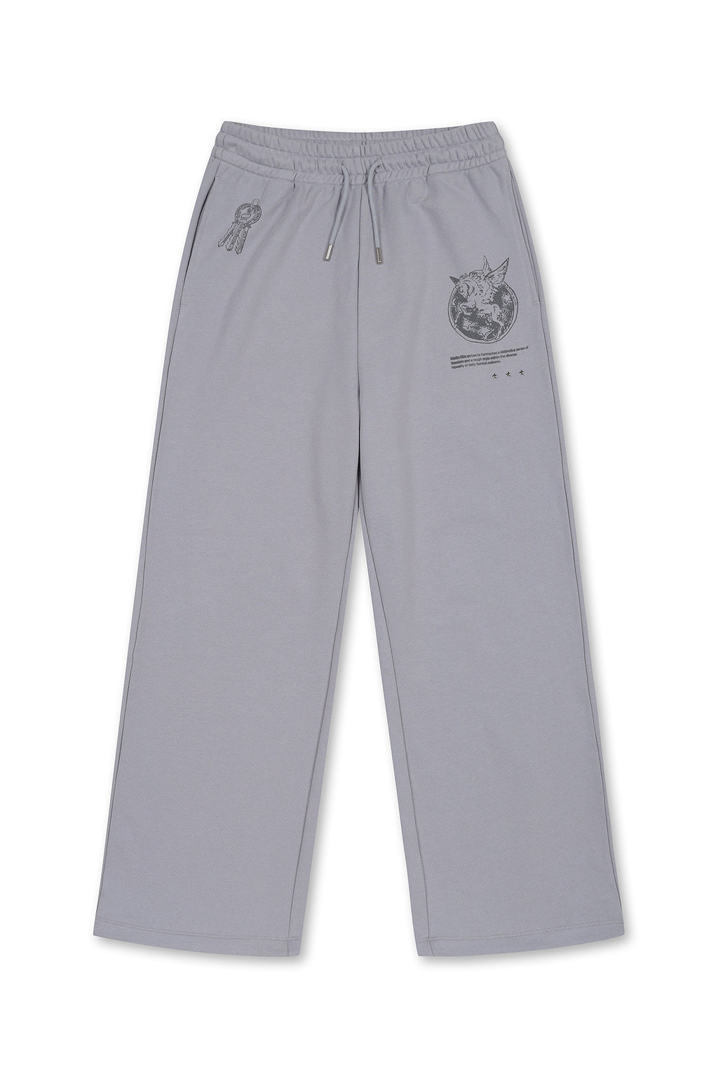 Matin Kim - Graffiti Artwork Sweatpants (Smoke Blue) product image 1 | TRAB K-Fashion Australia
