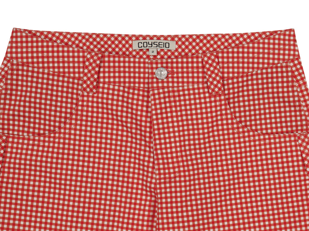 Coyseio - Coyseio X Blythe Check Boot Cut Pants (Red) product image 8 | TRAB K-Fashion Australia