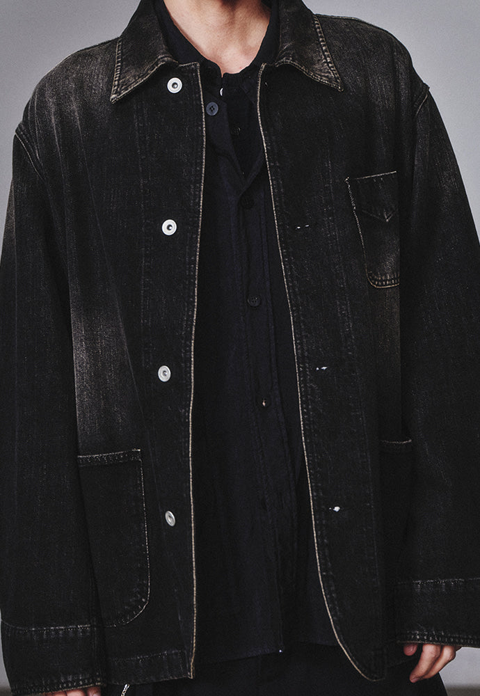 Art if acts - Denim Western Coverall Jacket (Used Black) product image 5 | TRAB K-Fashion Australia
