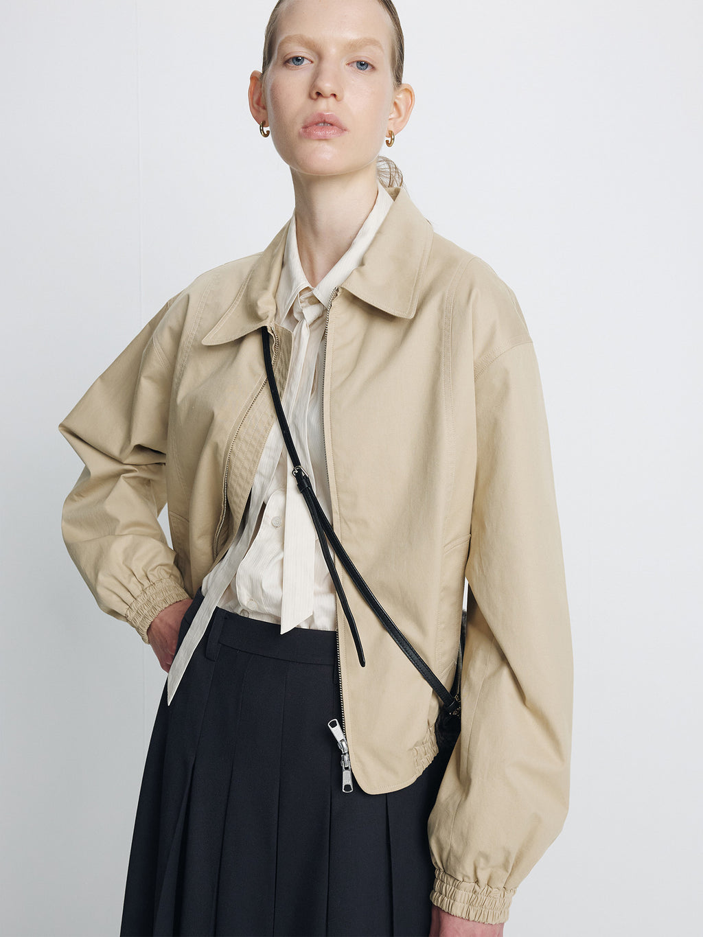 Tonywack - Cotton Twill Blouson Jacket (Beige) product image 3 | TRAB K-Fashion Australia