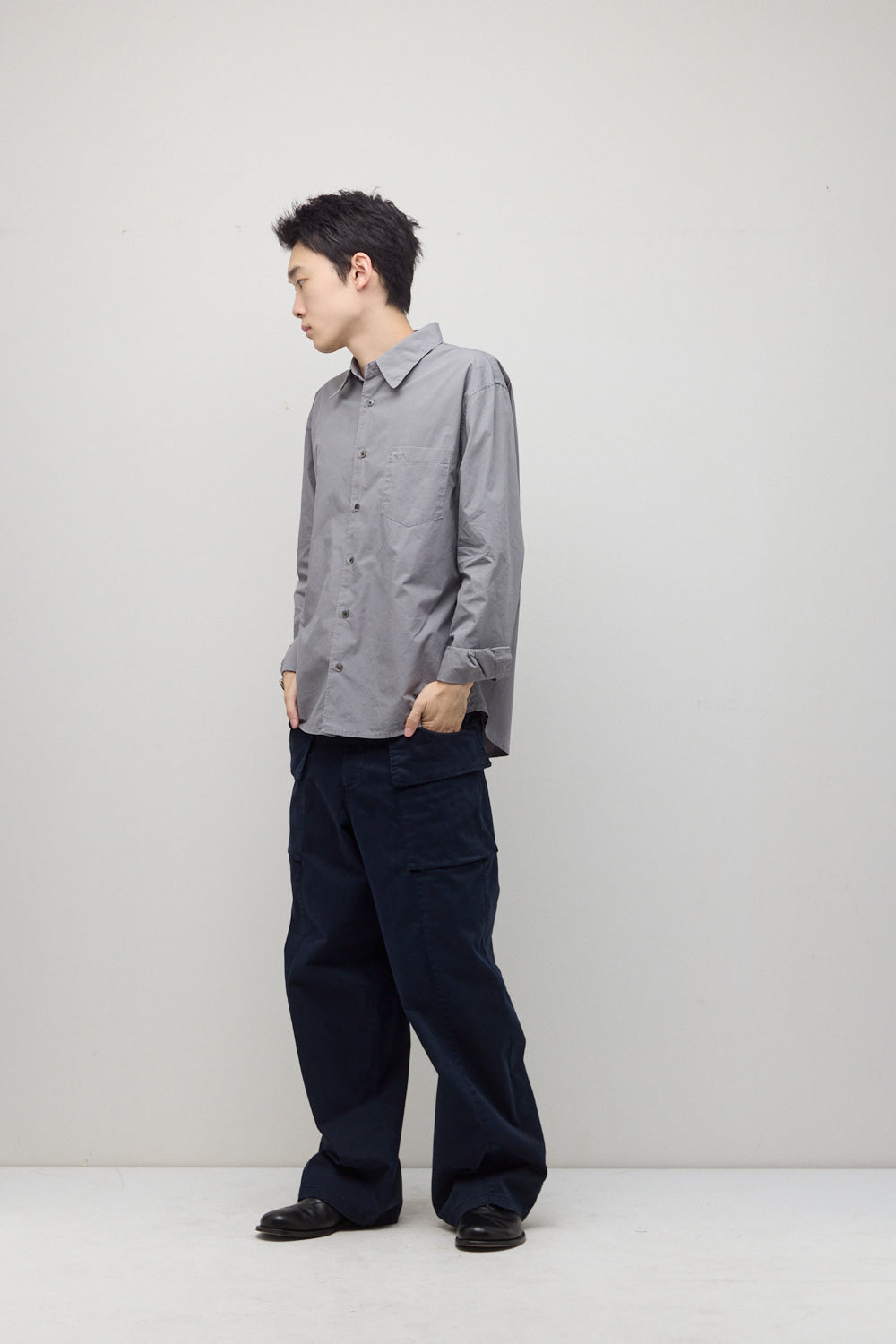 Hatchingroom - Shirring Shirt (Grey) product image 5 | TRAB K-Fashion Australia