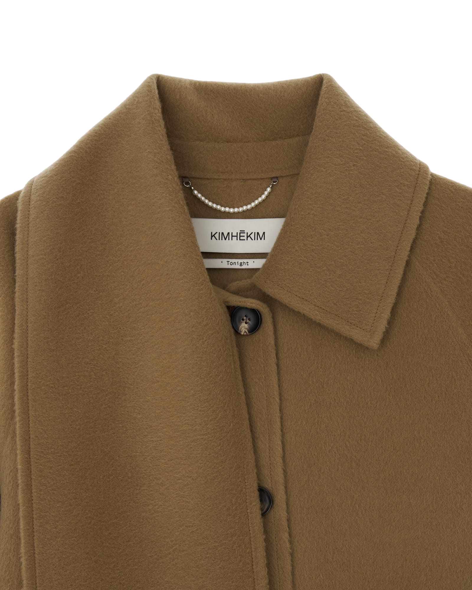Kimhe Kim - Scarf Detail Long Coat (Beige) product image 13 | TRAB K-Fashion Australia